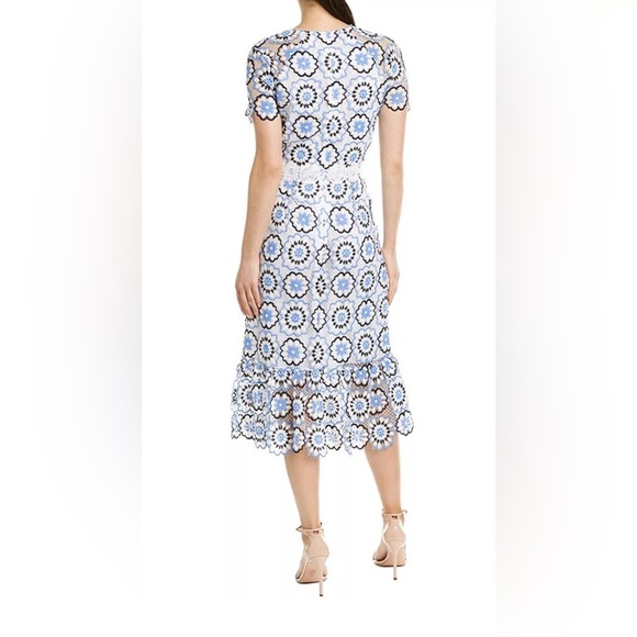 S O L D.   ML MONIQUE LHUILLIER
Multi Colored Lace Cocktail Dress 10 - Picture 2 of 11